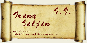 Irena Veljin vizit kartica